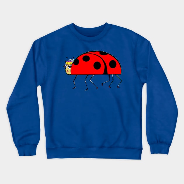 A Queen Lady Bug Crowned Crewneck Sweatshirt by YudyisJudy